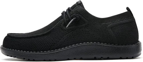 Vista 3 de ITAZERO Zapatos anchos para hombre, zapatos anchos casuales para caminar para hombres grandes y altos, mocasines y zapatos sin cordones