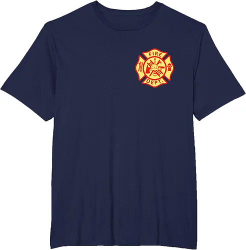 Vista 43 de Camiseta con logotipo de bomberos con símbolo de bombero, Negro