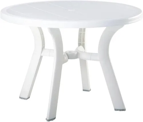 Vista 6 de Compamia Truva - Mesa de comedor redonda de resina de 42 pulgadas, color verde, grado comercial