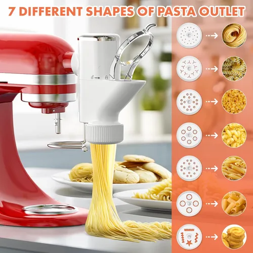 Vista 8 de COFUN Gourmet - Accesorio de prensa de pasta para batidora de pie KitchenAid