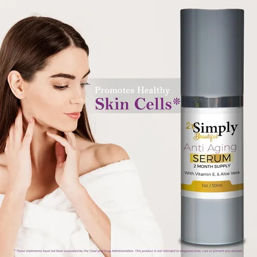Vista 6 de 2 sueros antienvejecimiento Simply Beautiful para 2 meses, ayuda a suavizar la piel debajo y alrededor de los ojos, reduce la apariencia