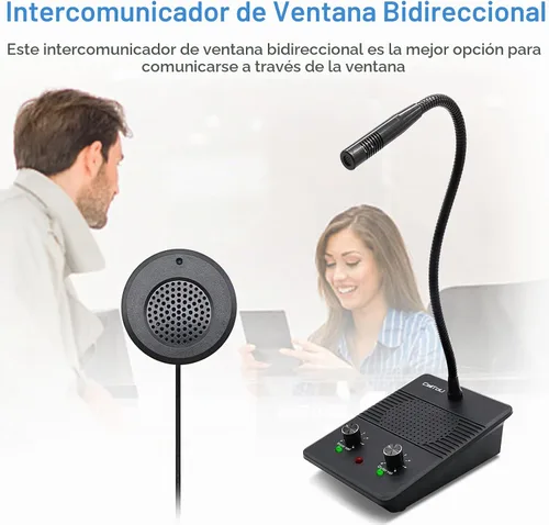 Vista 2 de CallToU Sistema de Intercomunicador con Altavoz de Ventana, Micrófono de Intercomunicación de Dos Vías Antiinterferencia para Hablar a Través