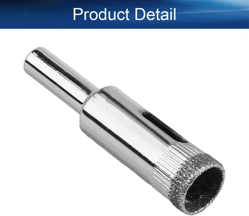 Vista 4 de Auniwaig Brocas de diamante, sierra de agujero de 0.472 pulgadas, broca de núcleo hueco para revestimiento de diamante, vidrio, cerámica, porcelana