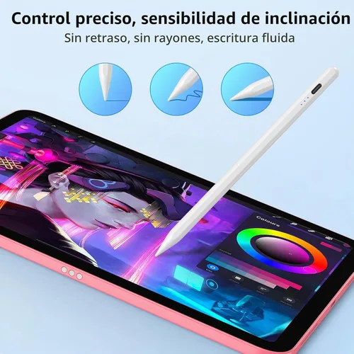 Vista 5 de Lápiz óptico para iPad, Apple Pencil para iPad 10/9ª generación, lápiz digital compatible con Apple iPad Pro 11 y 12.9 pulgadas (2018-2022), iPad
