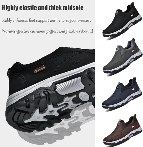 Vista 7 de Galonfulty Mocasines ortopédicos antideslizantes para hombre, modernos, cómodos, transpirables, con soporte de arco al aire libre, tenis