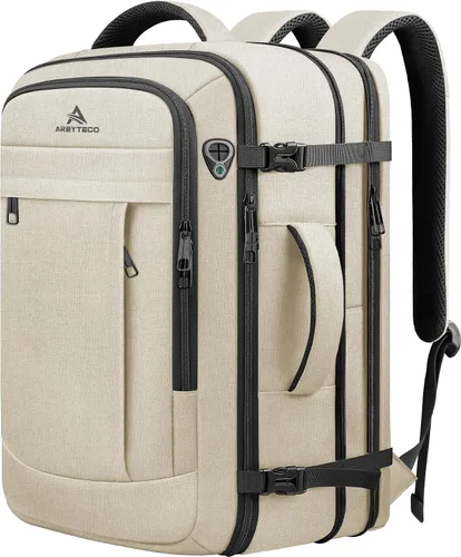 Vista 16 de AREYTECO Mochila de viaje para mujer, mochila de mano expandible de 50 L Amourpink