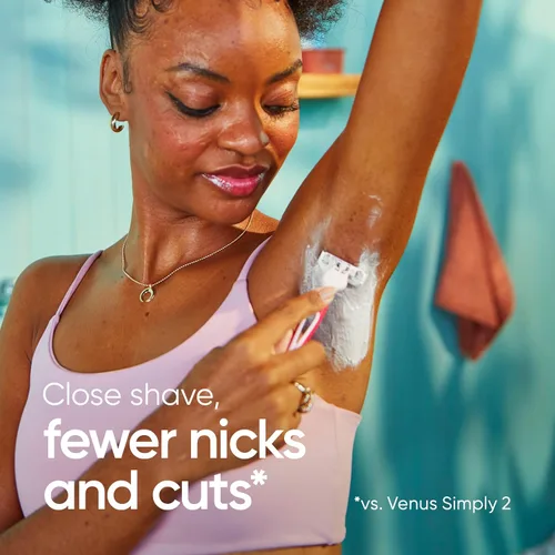 Vista 11 de Gillette Venus Simply3 Maquinillas de afeitar desechables para mujer, 8 unidades, diseñadas para un afeitado cercano y cómodo