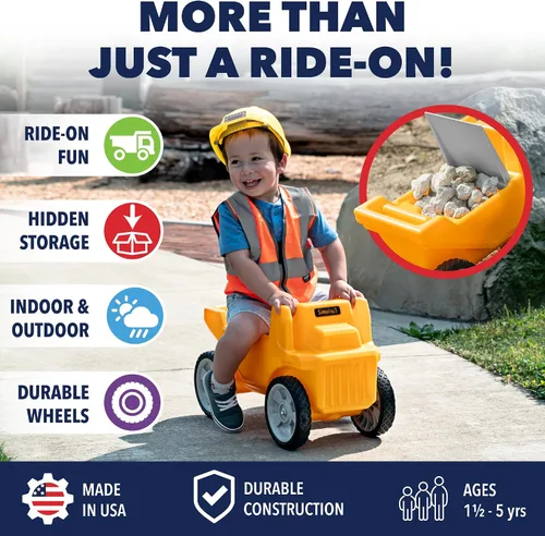 Vista 2 de Simplay3 Rugged Rider - Camión volquete para niños de 1.5 a 5 años