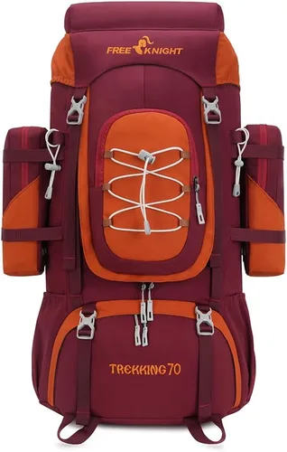 Vista 11 de Bseash 70L (65+5) Mochila impermeable para senderismo camping con cubierta para lluvia, mochila de viaje deportiva al aire libre para escalada
