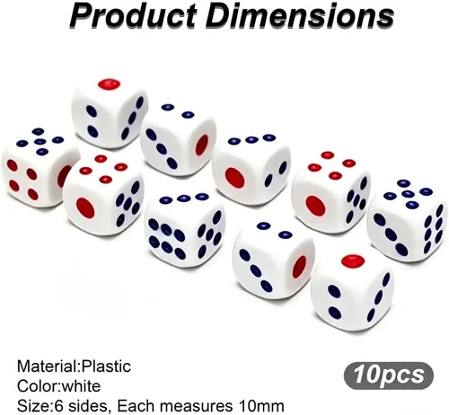 Vista 3 de Dados inflables gigantes de 11.8 pulgadas, juego de 2 dados inflables gigantes para diversión al aire libre y 10 dados de 0.472 in