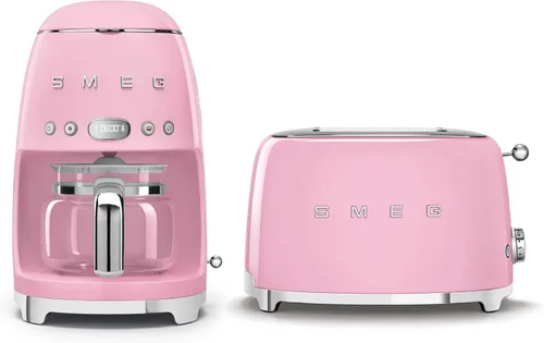 Vista 15 de Smeg Paquete de cafetera de goteo retro y tostador de 2 rebanadas (negro)