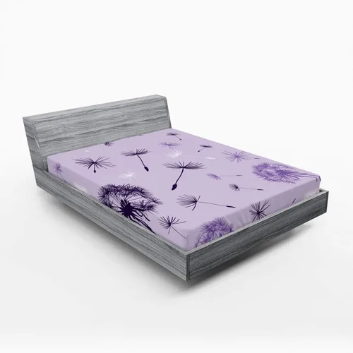 Vista 69 de Ambesonne Juego de sábanas bajeras veganas, ilustración de plátanos simétricamente alineados con patrón de frutas exóticas, funda de cama