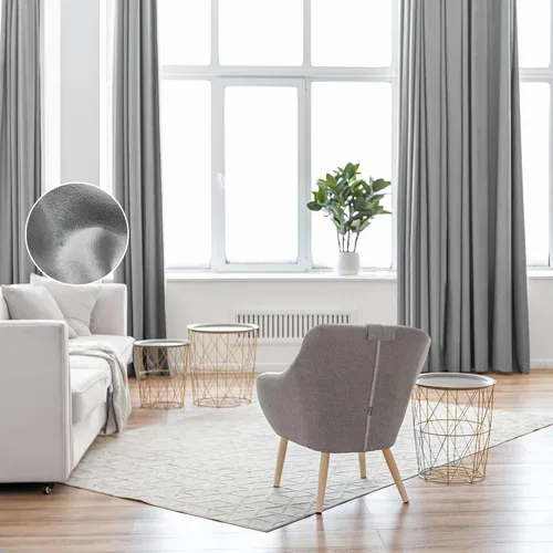 Vista 2 de WEST LAKE Cortinas opacas de invierno de terciopelo gris para oscurecer la habitación, cortinas de lujo súper suaves para dormitorio, bolsillo