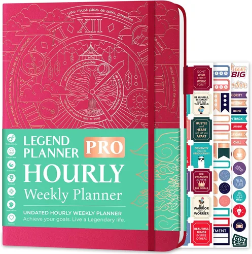 Vista 14 de Legend Planner PRO horario semanal y diario - Organizador con franjas horarias. Diario de citas y agenda para trabajo y vida personal, A4