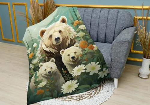 Vista 6 de Bear Blanket - Bear Gifts for Friends & Family 30" x 40