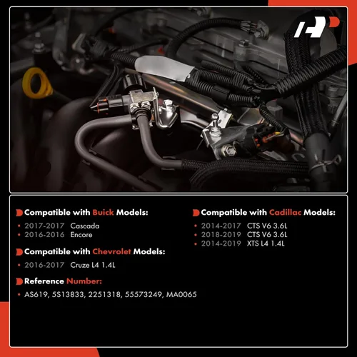 Vista 2 de Sensor de presión absoluta del colector A-Premium MAP Compatible con Chevrolet Cruze 2016-2017 L4 1.4L y Buick Encore 2016, Cascada 2017