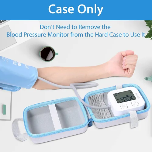 Vista 7 de Aenllosi Funda de almacenamiento rígida de repuesto para monitor de presión arterial iHealth Track Smart Upper Arm, soporte para baterías y oxímetro