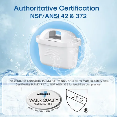 Vista 2 de ICEPURE 1001122 Repuesto para filtros de agua para jarra Brita Maxtra+/Maxtra/Mava, 1001122, 1001495, sistema de filtración de 7 etapas