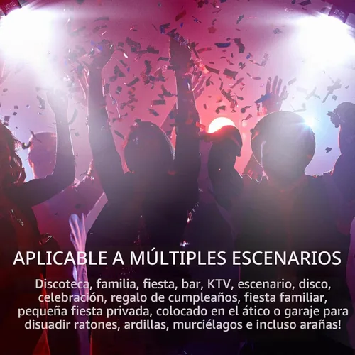 Vista 9 de Paquete de 2 luces estroboscópicas de discoteca para fiesta, 32 mini luces LED estroboscópicas para fiestas, luces estroboscópicas enchufables