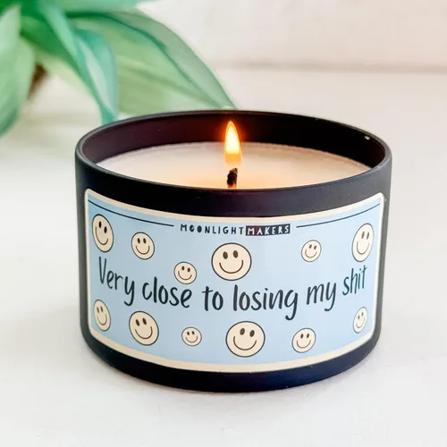 Vista 14 de Moonlight Makers Inner Peace Starts with Four Words: Not My F*cking Problem - Lavender Driftwood Scented Soy Wax Candle, Funny Birthday & Bridal