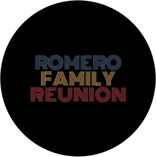 Vista 3 de Romero Family Reunion Apellido Nombre personalizado Retro PopSockets Intercambiable PopGrip