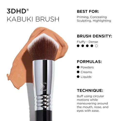 Vista 9 de Sigma Beauty Cepillo Kabuki 3DHD®, cepillo denso Kabuki para base líquida