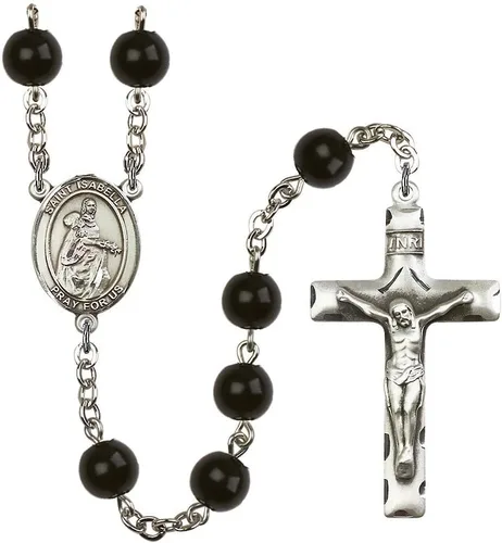 Vista 21 de Bonyak Jewelry Rosario chapado en plata de Santa Isabel de Portugal: cada mes de nacimiento color y más