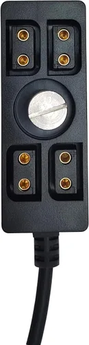 Vista 2 de D-tap macho a 4 puertos hembra, divisor de cable de alimentación, conector concentrador adecuado para Anton Bauer V-Mount ARRI RED cámara TILTA