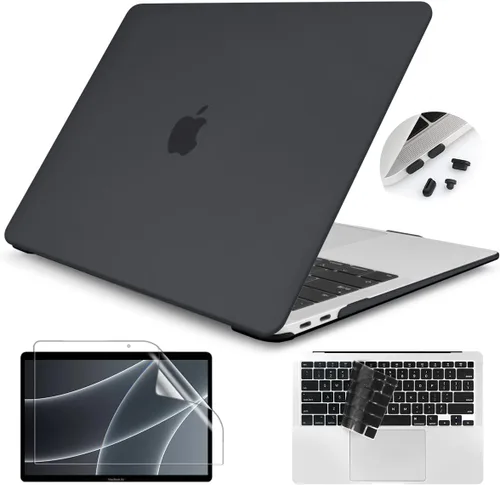 Vista 21 de Teryeefi Funda para MacBook Air 13 pulgadas Case 2021 2020 2019 2018 A2337 M1 A2179 A1932, carcasa rígida esmerilada, cubierta de teclado