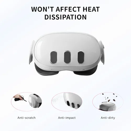 Vista 6 de TNE Face Cushion Cover, Nose GuardLight Blocker, Outer Shell, Thumbstick Caps, Lens Pad for Meta Quest 3 Silicone Face Pad Cover, Front Cover, Lens