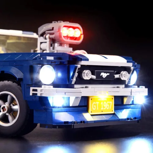 Vista 6 de BRIKSMAX Kit de iluminación LED para Ford Mustang, compatible con el modelo de bloques de construcción Lego 10265, no incluye el juego de Lego