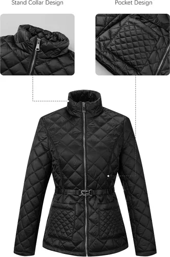Vista 7 de Bellivera - Chaquetachaleco acolchada ligera, abrigo moderno con relleno para otoño e invierno