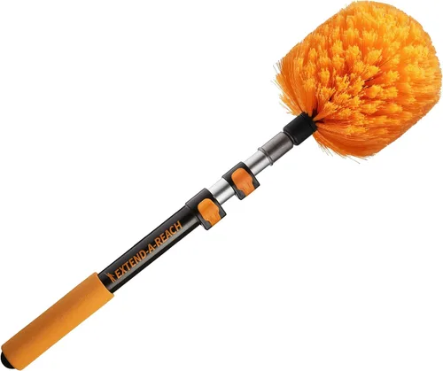 Vista 9 de Plumero de mango largo para limpieza/ Plumero de microfibra extensible con poste de extensión de 18-60 pulgadas/ Limpiador de ventilador