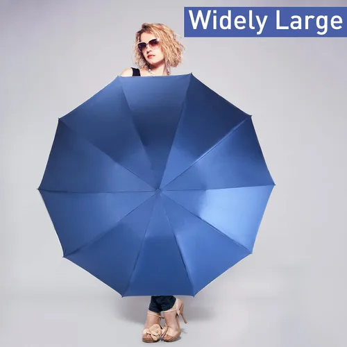 Vista 8 de Bodyguard Inverted Umbrella, Large Windproof Umbrellas for Rain & Sun, Compact Umbrella Reverse Umbrella with Reflective Stripe, Teflon Umbrella for