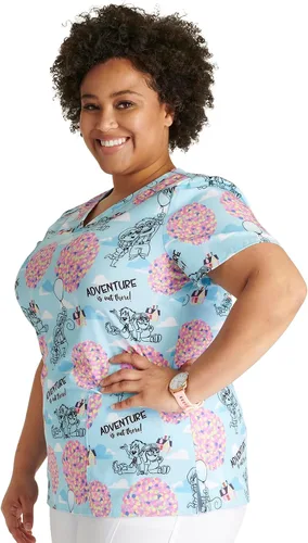 Vista 6 de Tooniforms Mujer Scrubs Top Cuello en V Estampado TF776
