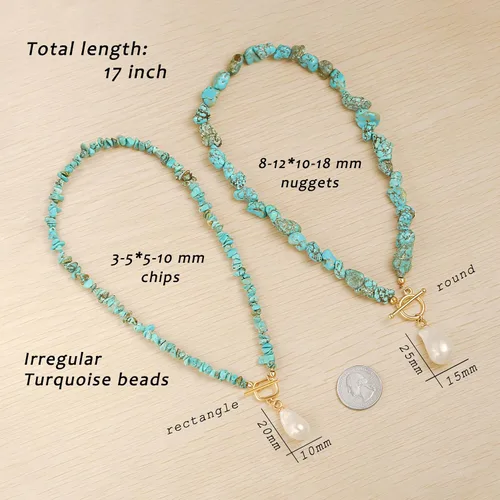 Vista 4 de Collar de eslabones de cadena de oro de 18 quilates para mujer, collar con colgante de perla barrocobrújula