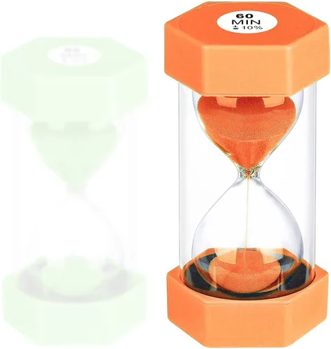 Vista 17 de Reloj de Arena con Temporizador de Arena de 1 Minuto, Reloj de Arena Irrompible, SandWatch de Plástico de 1 Min, Reloj De Arena 1 Minutos, Reloj