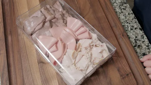 Vista 3 de Pikanty - Juego de 2 Manteles de tocino y delicatessen Fabricado en Estados Unidos