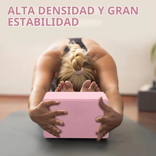 Vista 7 de Yoga Blocks, Non Slip Yoga Bricks, Portable & Lightweight Paquete de 2 rosas: 9 x 6 x 3 pulgadas