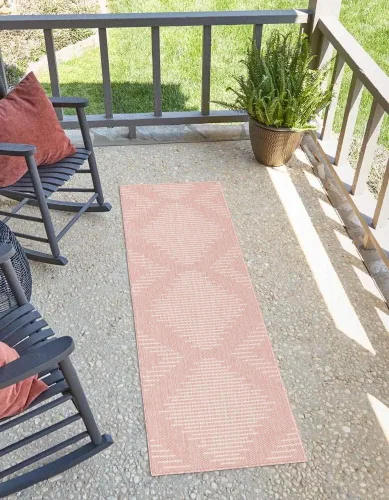 Vista 16 de Unique Loom Outdoor Modern Collection - Alfombra rectangular de 2 x 3 pies 1 pulgada, color azul y marfil