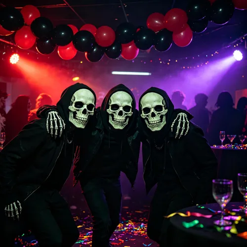 Vista 6 de HOMELEX Máscara de calavera con mandíbula móvil, máscara de costos de Halloween, malla transpirable, correa elástica para adultos, cosplay