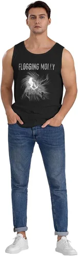 Vista 6 de Hombre Muscle Tank Tops Camiseta Moda Festival de Música sin mangas Camiseta