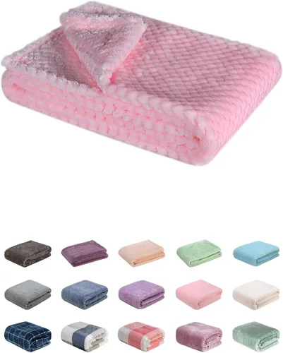 Vista 67 de Manta difusa o manta mullida para bebé, suave y cálida y acogedora manta de lana de coral para niños pequeños, bebés o recién nacidos, para cuna