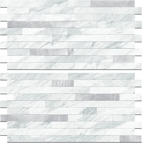 Vista 22 de STICKGOO 2 Hojas de Azulejos Adhesivos Despegables para Salpicadero, Azulejos Adhesivos para Salpicadero de Cocina y Baño, Aspecto de Madera Negro