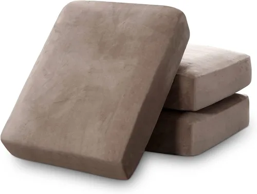 Vista 71 de PrinceDeco Fundas de cojín para sofá, funda elástica y lavable, funda de cojín ajustable de tela de terciopelo antideslizante, protector de muebles
