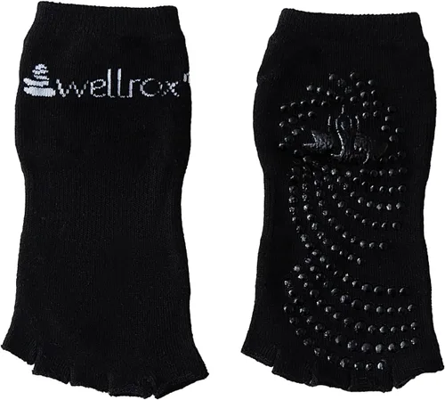 Vista 3 de Wellrox Toeless Yoga Socks, Yoga Socks with Grips for Women, Toeless Socks, Open Toe Socks Women, Pilates Toe Socks