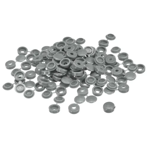 Vista 31 de uxcell 100 tapas de rosca con bisagras de 0.118 pulgadas (0.118 in), cubiertas de plástico para tornillos plegables para arandela, cubierta