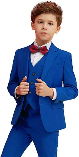 Vista 5 de Trajes de 5 piezas para niños, conjunto formal de portador de anillo de boda