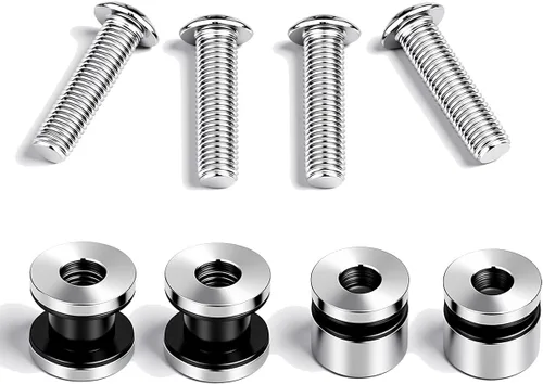Vista 12 de Kit de acoplamiento desmontable de liberación rápida para barra Sissy para Harley Sportster XL883 XL1200 2004+ con tornillo de montaje Cromo #1