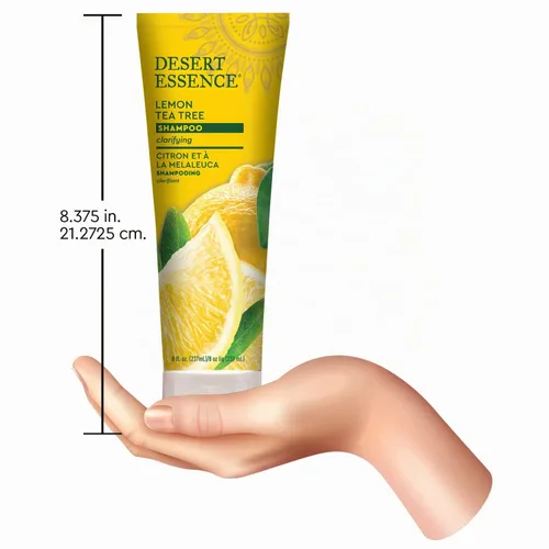 Vista 7 de Desert Essence Champú aclarante de árbol de té de limón para cabello graso, 8 onzas líquidas